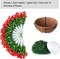 Artificial Faux Hanging Flowers Plants Baskets for Outdoors Outside Spring Decoration, Fake Silk Red Morning Glory UV Resistant Look Real for Front Door Porch Patio Balcony Yard Garden Home